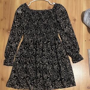 Art Class Black and White Floral Dress